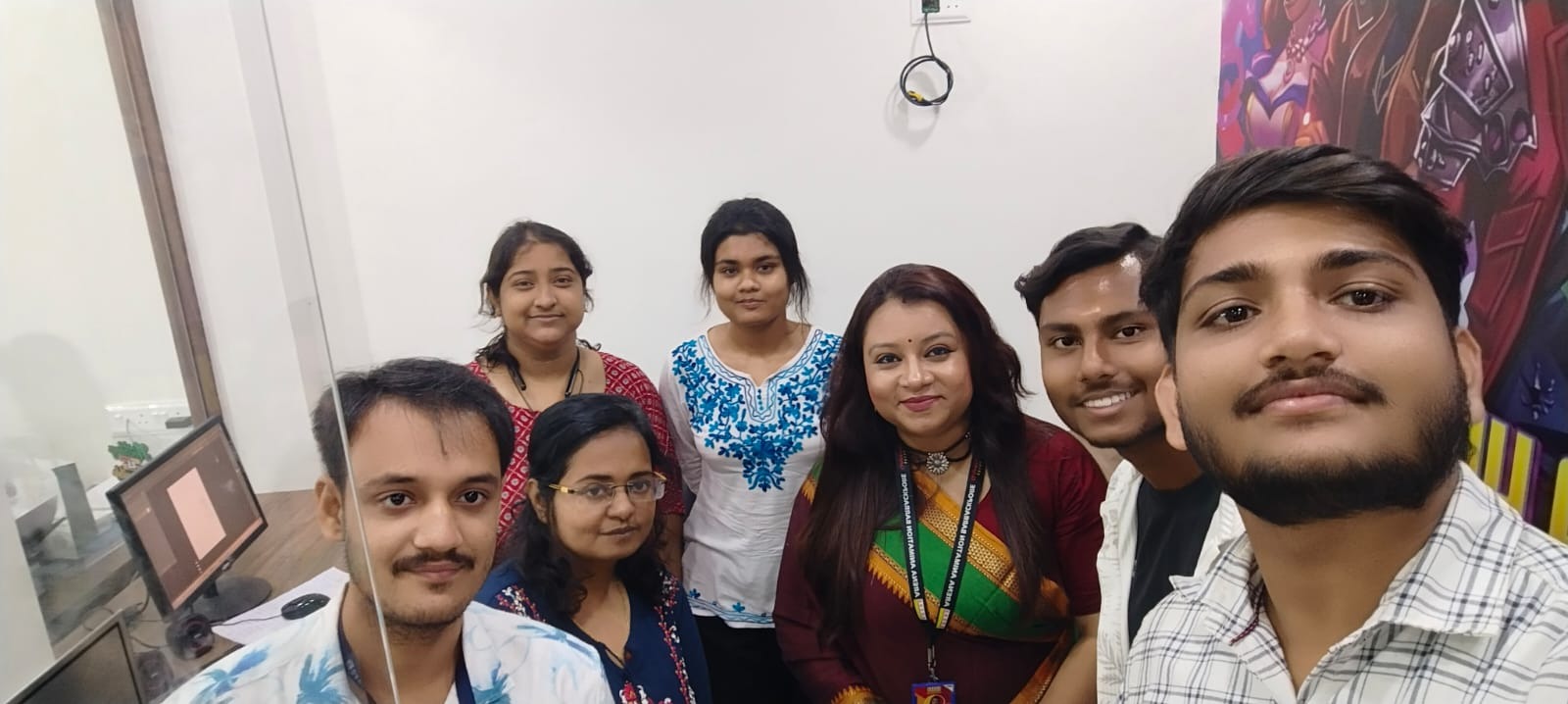 Students and faculty in lab