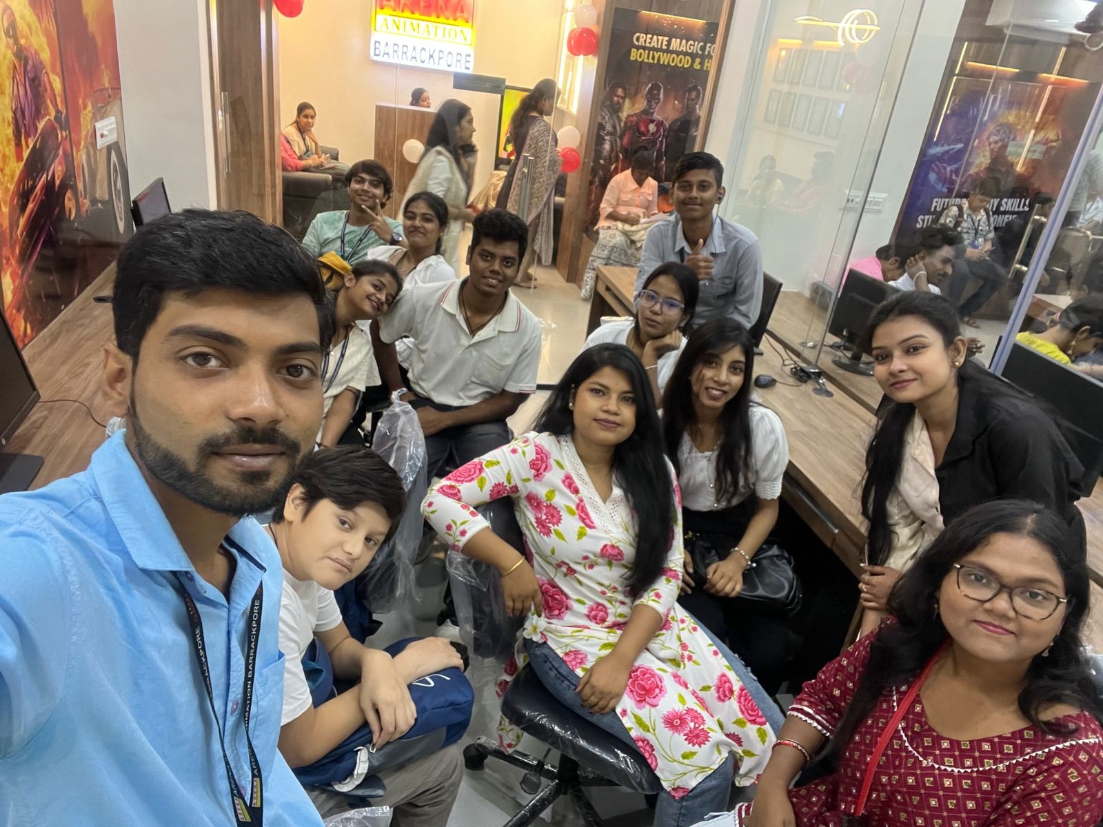 Students group at campus