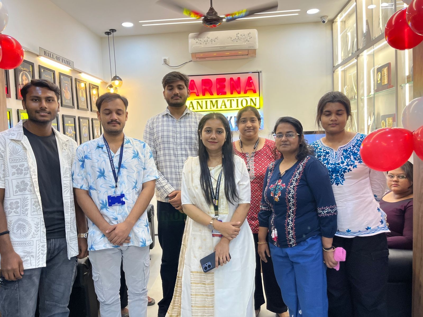 Students group photo at campus